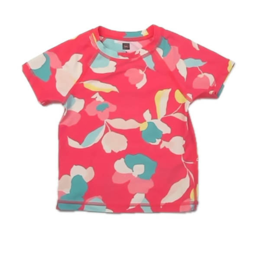 Tea Collection Girls Pink Floral Rashguard size: 3T
